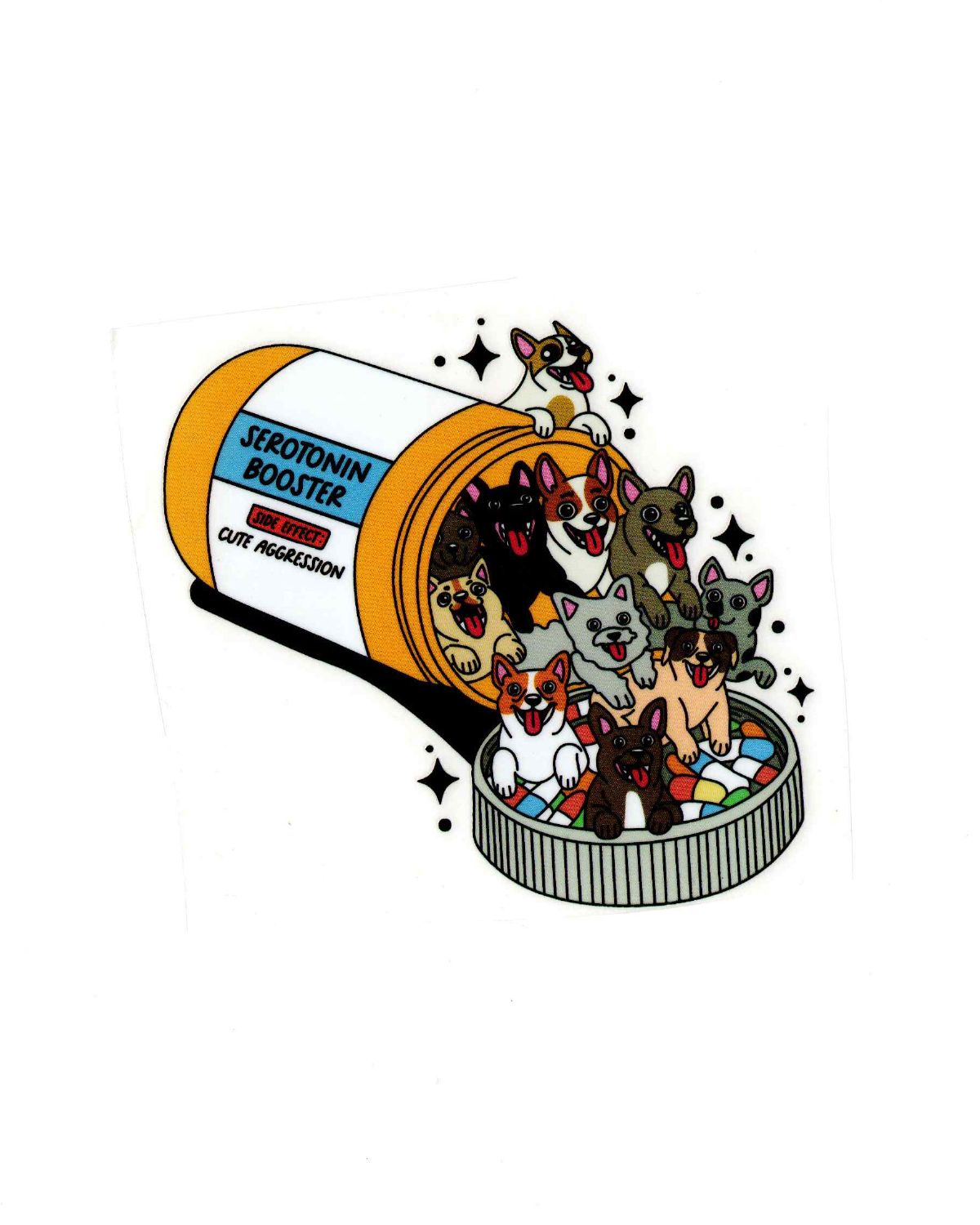 Serotonin Booster Dog (Left Chest Design) T-Shirt