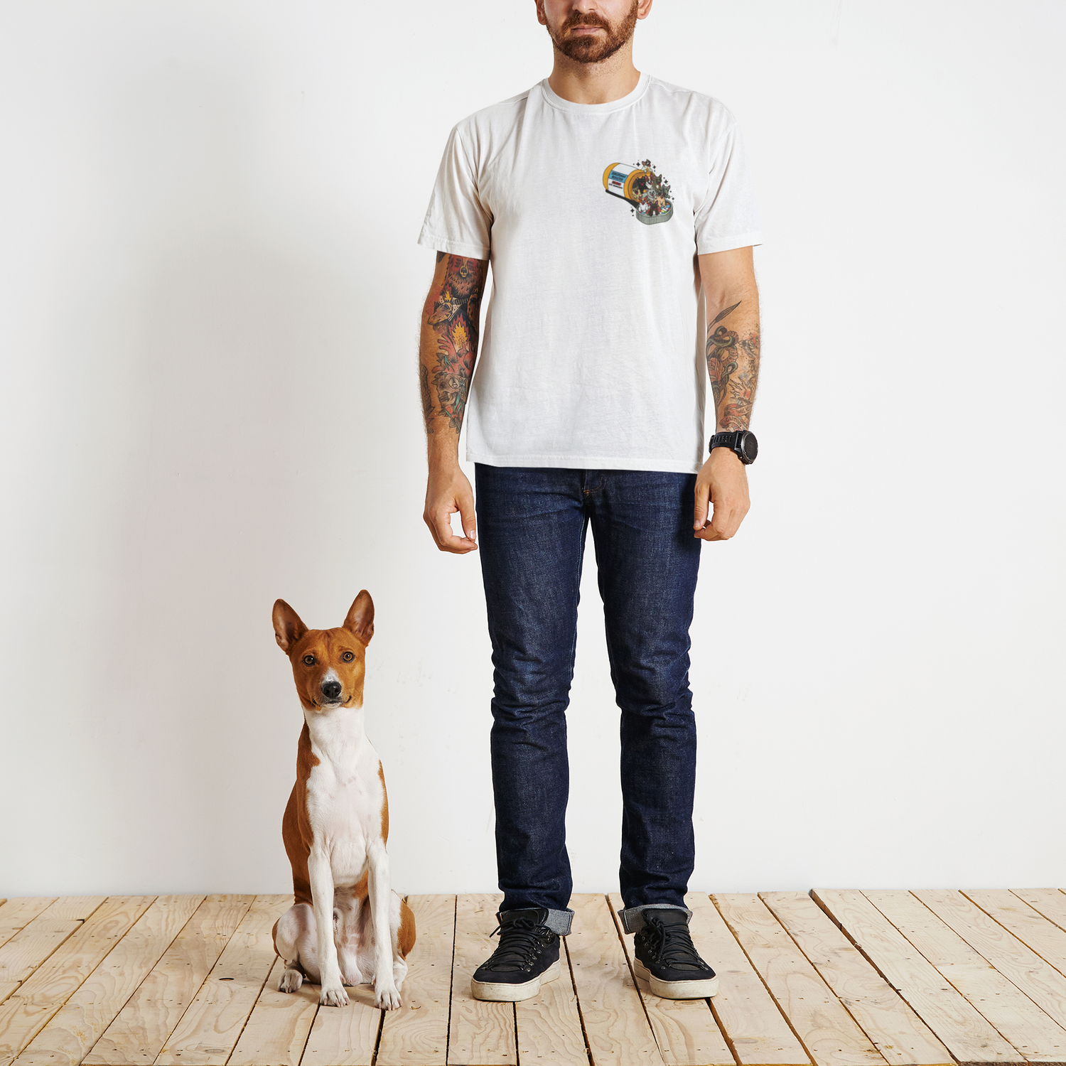 Serotonin Booster Dog (Left Chest Design) T-Shirt