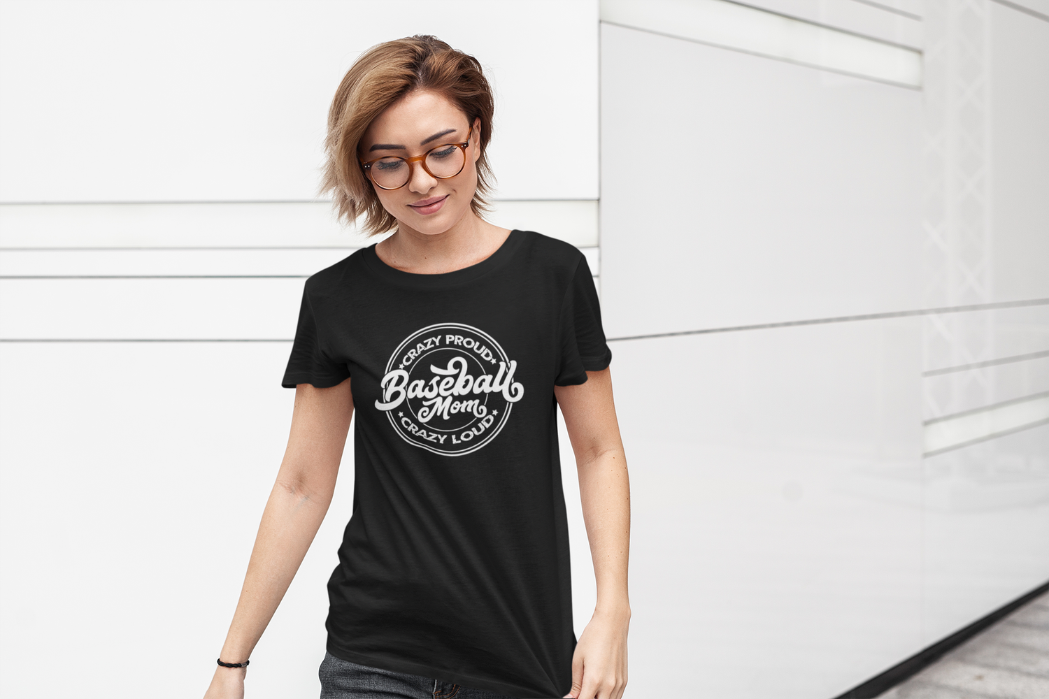 Baseball Mom Crazy Proud, Crazy Loud T-Shirt