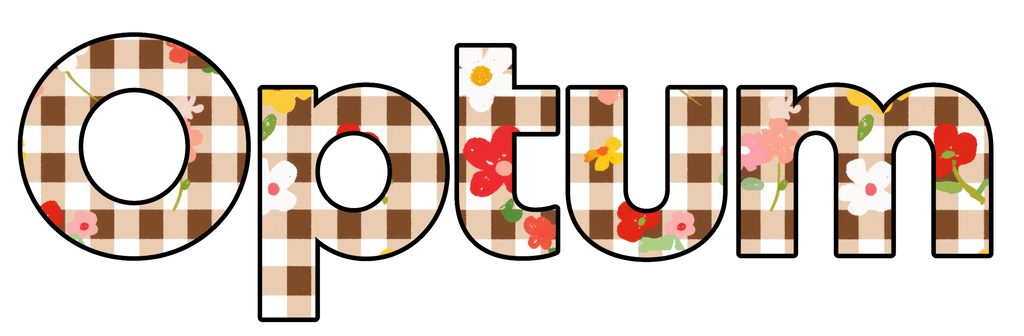 Optum Brown Gingham Flowers Shirt