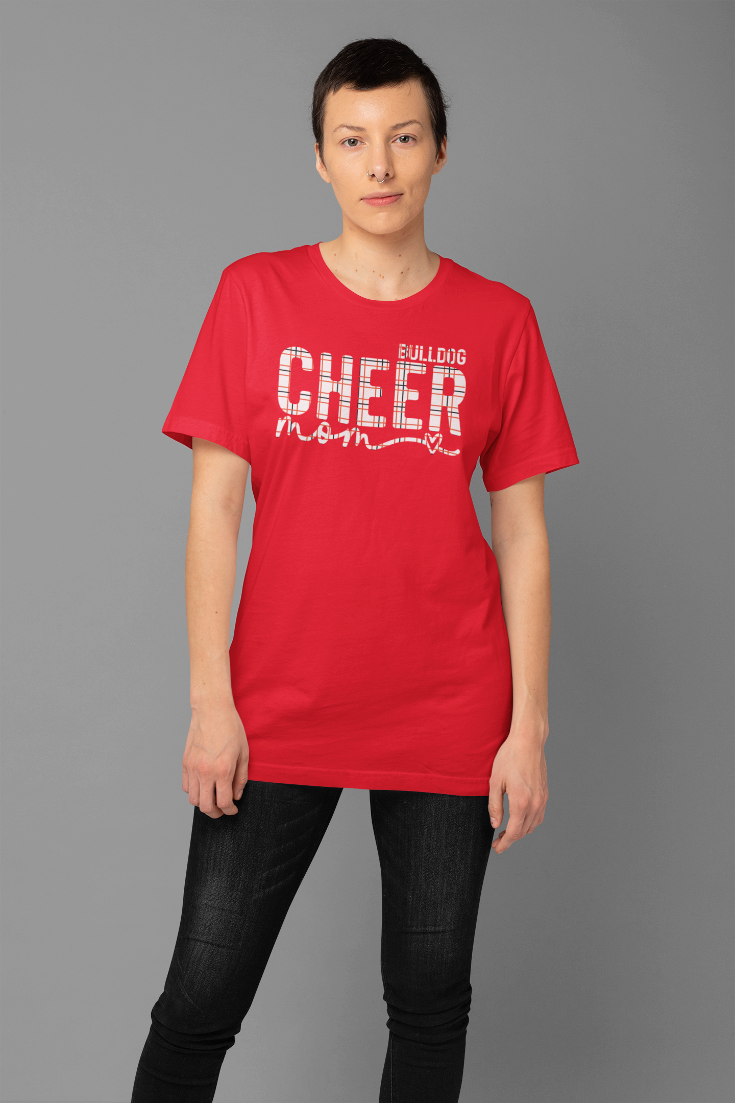 Cheer Mom Script (Plaid)